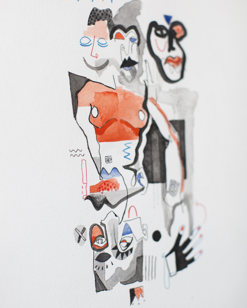 400mm x 550mm / Watercolour, Ink, Pencil / Cold press paper