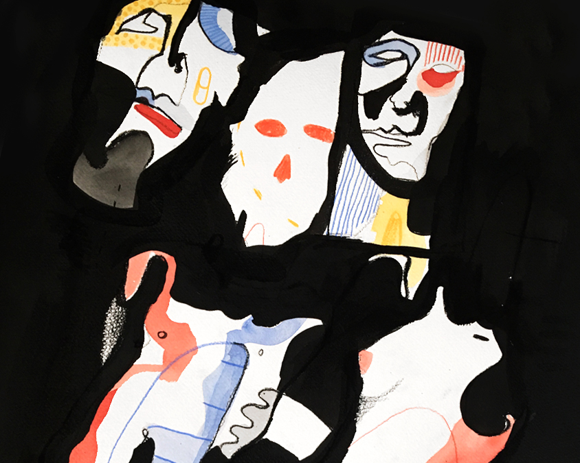 500mm x 350mm / Watercolour, Ink, Pencil / Cold press paper