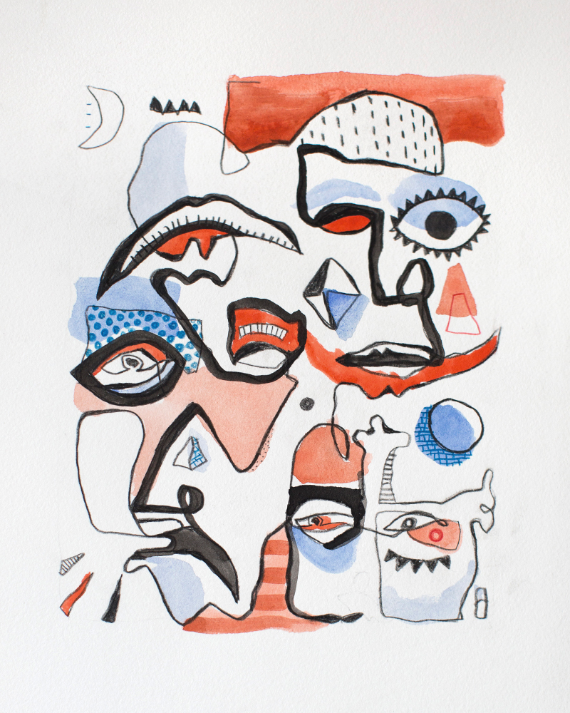 400mm x 550mm / Watercolour, Ink, Pencil / Cold press paper