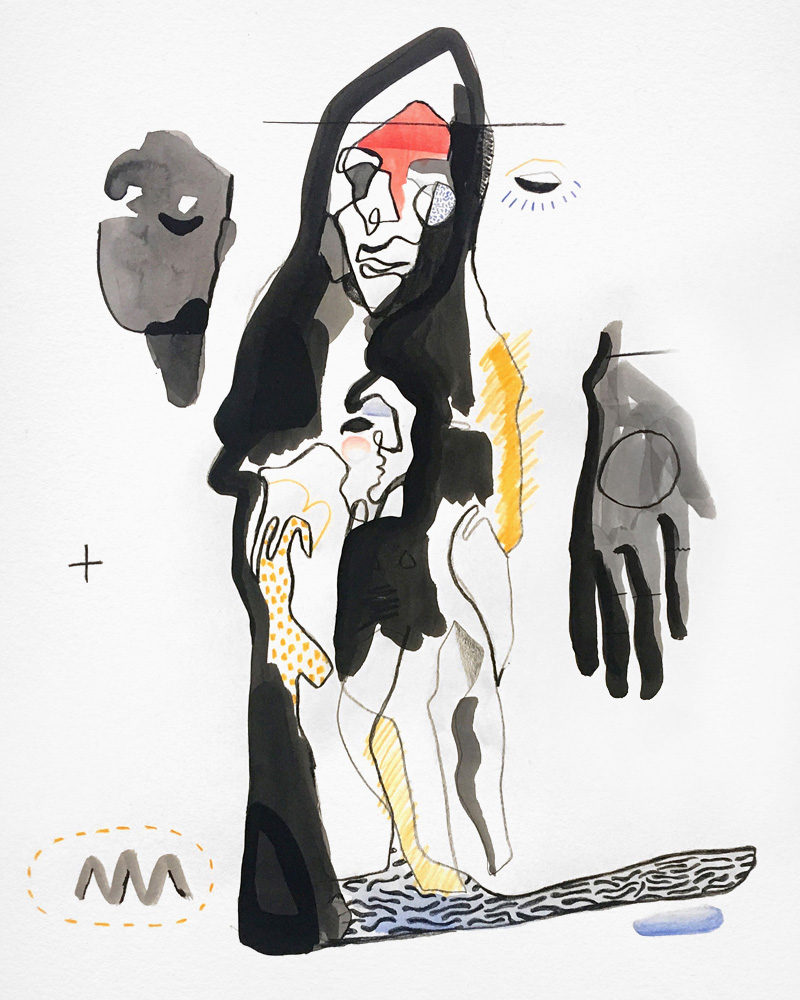 500mm x 700mm / Watercolour, Ink, Pencil / Cold press paper
