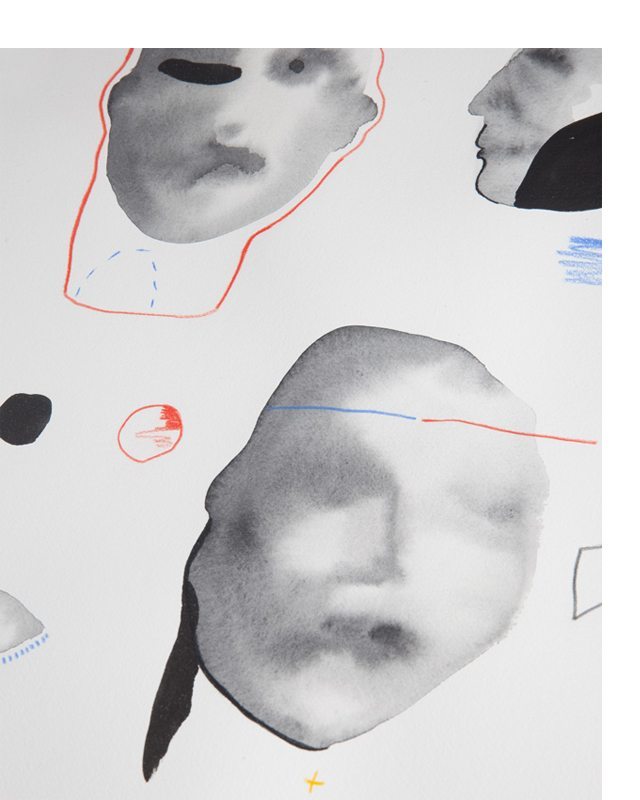 487 x 670mm / watercolour, ink and pencil on Cold Press 50% cotton Fabriano paper