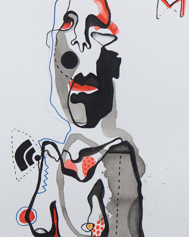 570mm x 770mm/ Ink, Pencil, watercolour / Cold press paper
